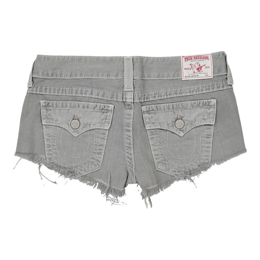 Vintage grey Made in USA True Religion Denim Shorts - womens 30" waist