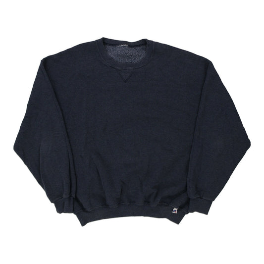 Vintage navy Blank Russell Athletic Sweatshirt - mens large