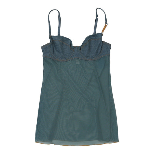 Vintage Diesel Slip Dress - Medium Blue Polyester Blend