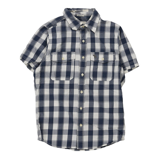 Vintage Abercrombie & Fitch Checked Short Sleeve Shirt - Medium Blue Cotton