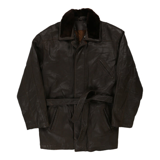 Vintage brown Unbranded Leather Jacket - mens large