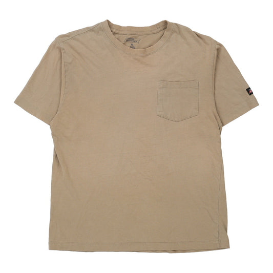 Vintage Dickies T-Shirt - Medium Beige Cotton