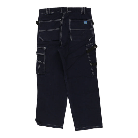 Vintage navy Blue Wear Cargo Trousers - mens 34" waist