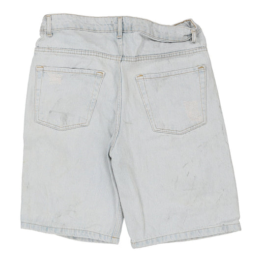 Vintage light wash Up Gent Denim Shorts - mens 34" waist