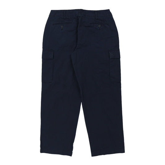 Vintage Logistik Cargo Trousers - 32W 29L Navy Cotton