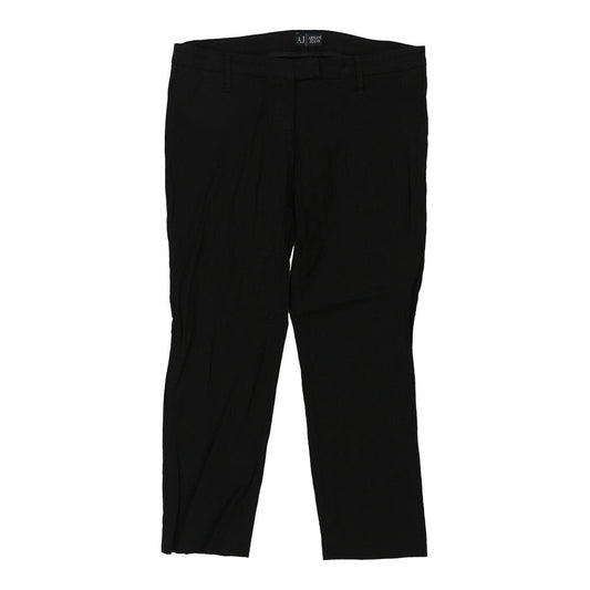Vintage Armani Jeans Trousers - 30W UK 8 Black Cotton