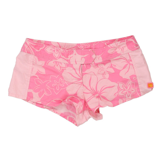 Vintage Yamamay Floral Shorts - Medium Pink Polyester Blend