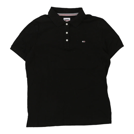 Vintage black Tommy Jeans Polo Shirt - womens small