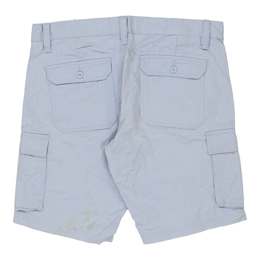 Vintage blue Cotton & Silk Cargo Shorts - mens 36" waist