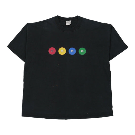 Vintage M&M'S T-Shirt - 2XL Black Cotton