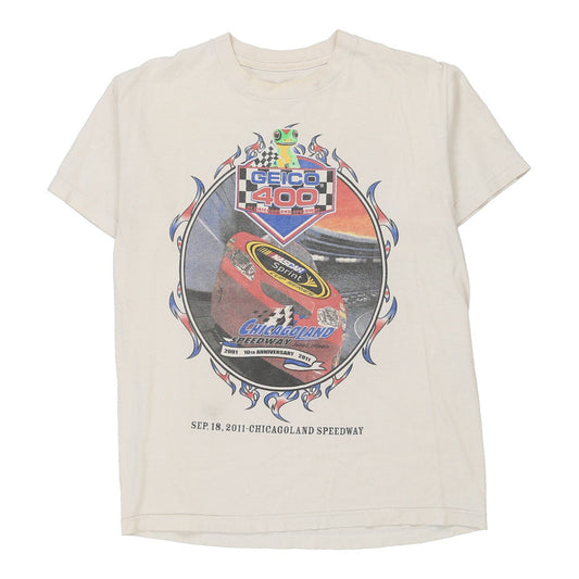Vintage Nascar T-Shirt - Medium White Cotton