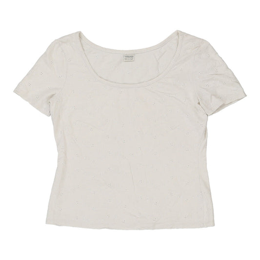 Vintage white Benetton Top - womens medium