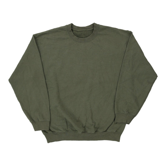 Vintage khaki Unbranded Sweatshirt - mens large