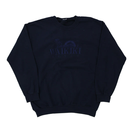 Vintage navy Waikiki Unbranded Sweatshirt - mens xx-large