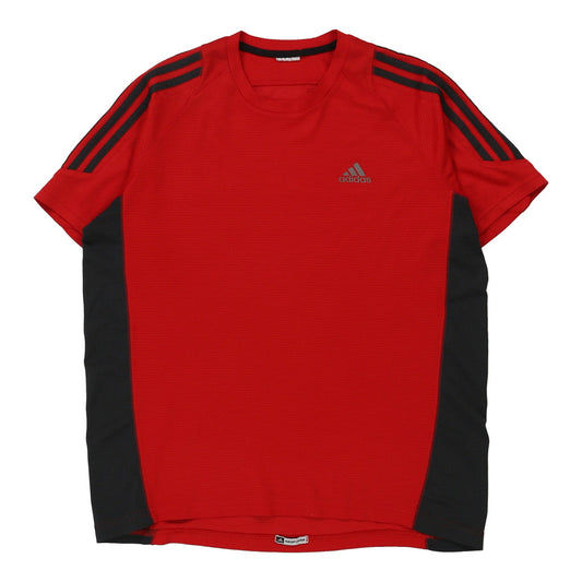 Vintage Adidas Sports Top - Large Red Polyester
