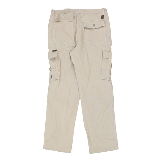 Vintage beige Contro Vento Cargo Trousers - mens 34" waist