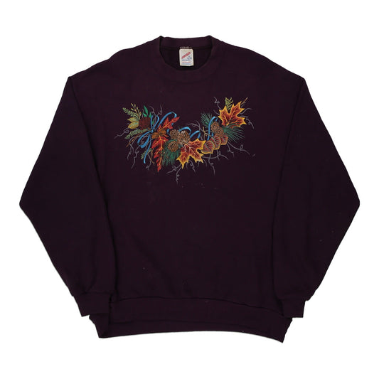 Vintage purple Jerzees Sweatshirt - womens x-large