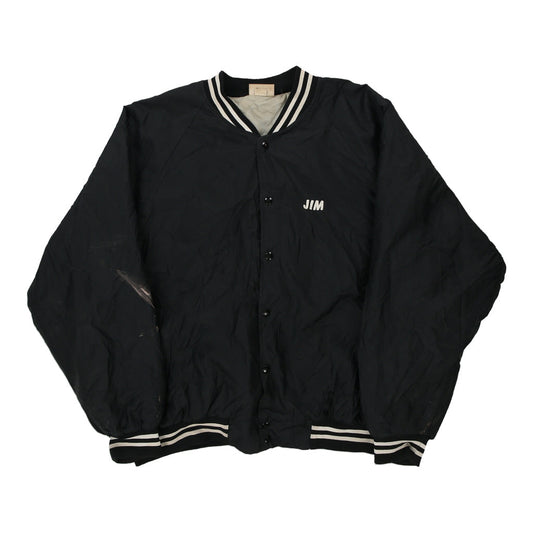 Vintage black Made in USA Hardy's Liquor Hartwell Varsity Jacket - mens xxx-large