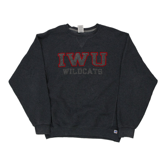 Vintage grey IWU Wildcats Russell Athletic Sweatshirt - mens medium