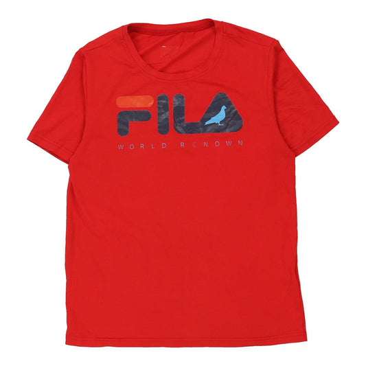 Vintage red Fila T-Shirt - womens large