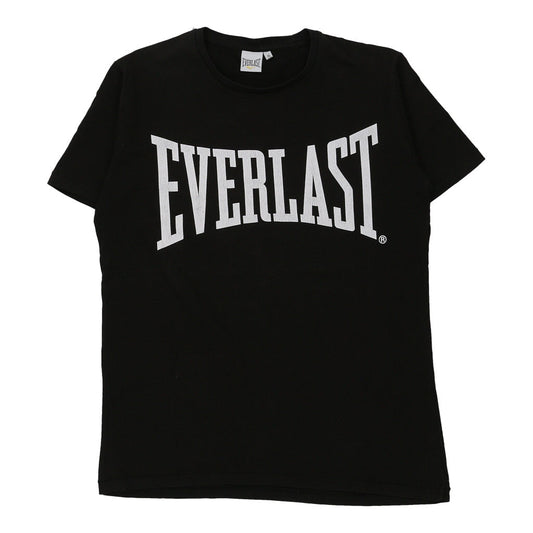 Vintage Age 16 Everlast Spellout T-Shirt - Large Black Cotton