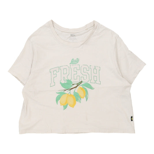 Vintage white Levis T-Shirt - womens large