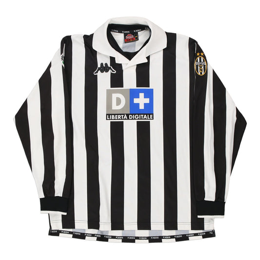 Vintage black & white Juventus FC Kappa Football Shirt - mens large