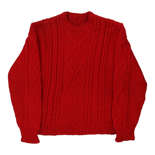 Vintage Unbranded Jumper - Large Red Wool Blend