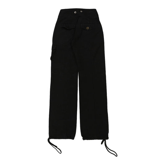 Vintage Unbranded Cargo Trousers - 29W UK 8 Black Cotton