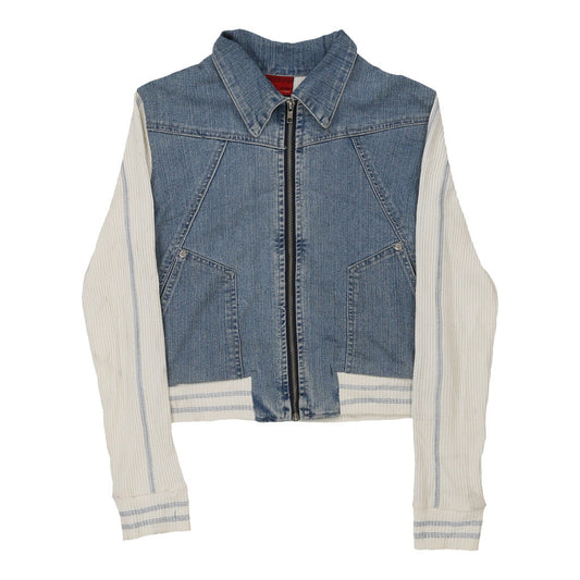 Vintage Y2K Apocalypse Denim Jacket - Large Blue Cotton
