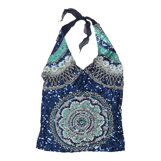 Vintage blue Unbranded Sequin Top - womens small