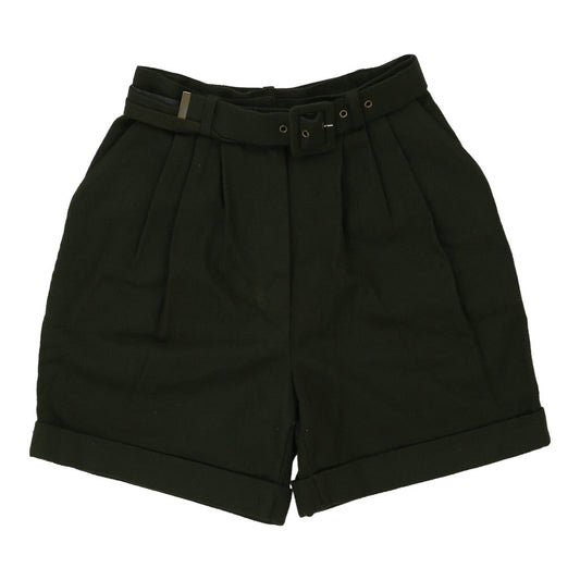 Vintage Apple Line Shorts - 28W UK 10 Khaki Wool Blend