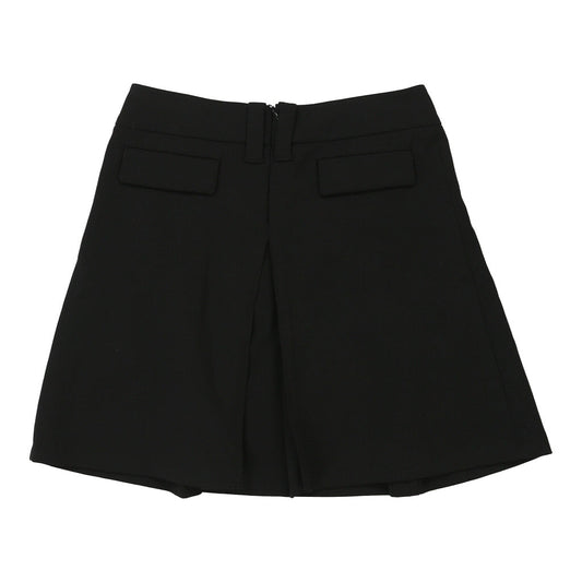 Vintage Lawrence Burns Mini Skirt - 32W UK 12 Black Polyester Blend