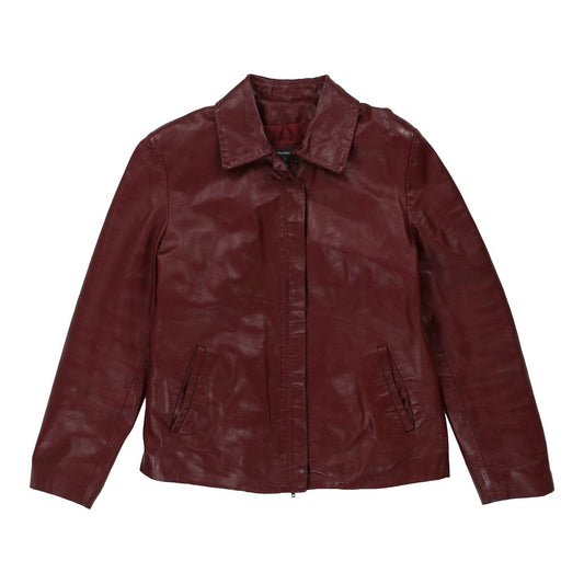 Vintage Centro Della Pelle Leather Jacket - Medium Burgundy Leather