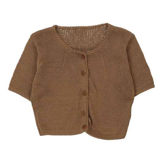 Vintage Unbranded Crochet Top - Medium Brown Cotton