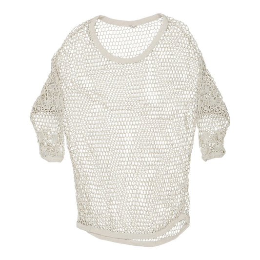 Vintage white Miho Crochet Top - womens large