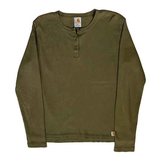 Vintage Carhartt Long Sleeve T-Shirt - XL Green Cotton
