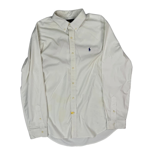Classic Fit Performance Ralph Lauren Shirt - XL White Cotton