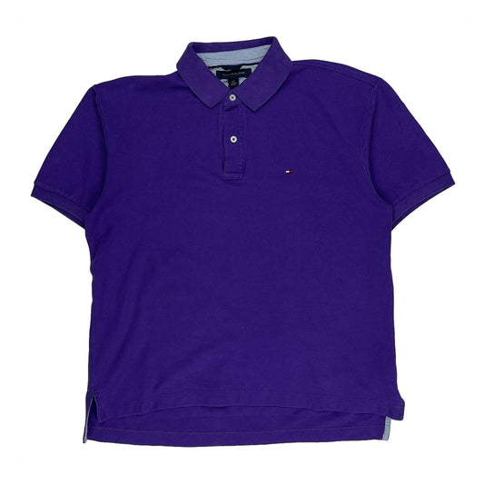 Tommy Hilfiger Polo Shirt - Large Purple Cotton