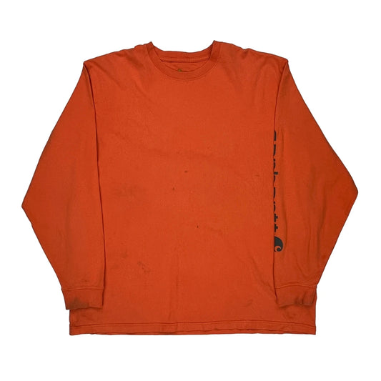 Carhartt Graphic Long Sleeve T-Shirt - 2XL Orange Cotton