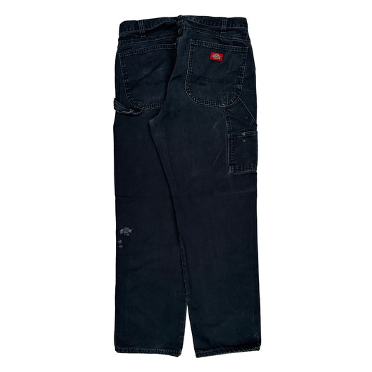 Dickies Carpenter Trousers - 32W 31L Black Cotton