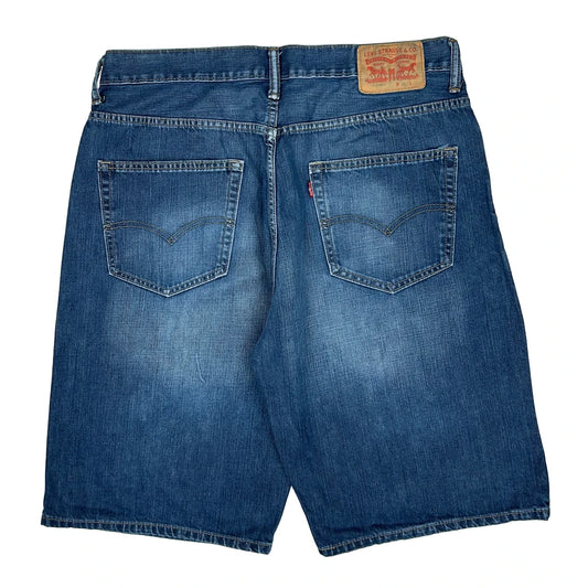 Vintage Levis Baggy Denim Shorts - 36W 11L Blue Denim