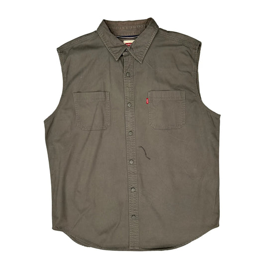 Vintage Levis Shirt - XL Grey Cotton