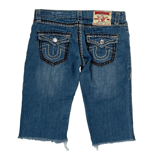 True Religion Denim Shorts - 32W 12L Blue Denim