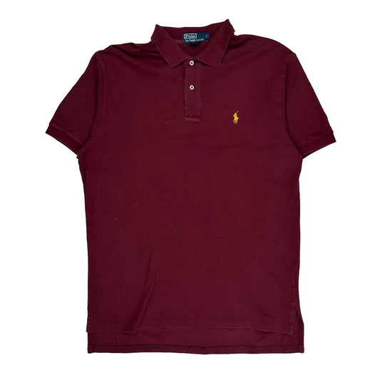 Polo By Ralph Lauren Polo Shirt - Large Burgundy Cotton