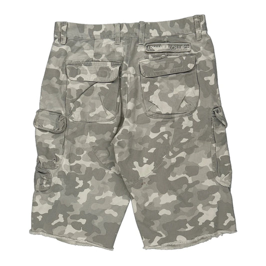 Armani Exchange Camo Cargo Shorts - 32W 10L Camo Cotton