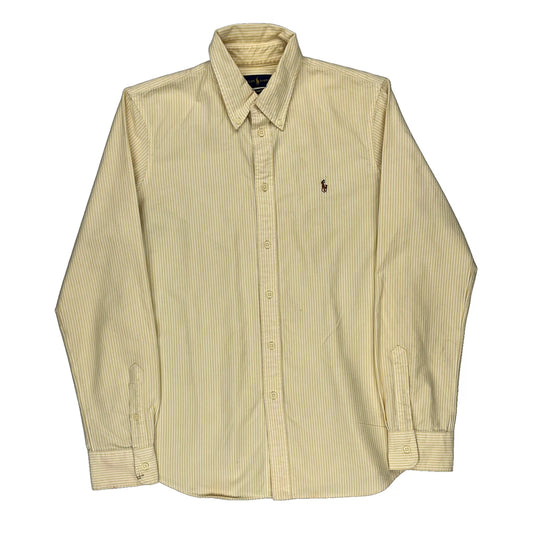 Ralph Lauren Striped Shirt - Large Yellow Cotton
