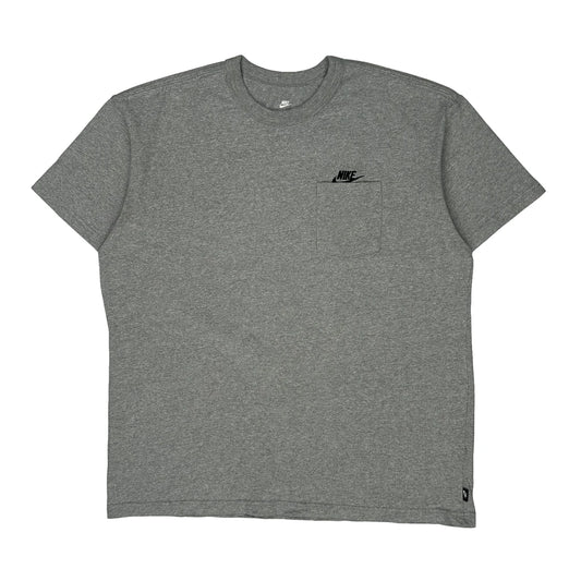 Nike T-Shirt - Large Grey Cotton