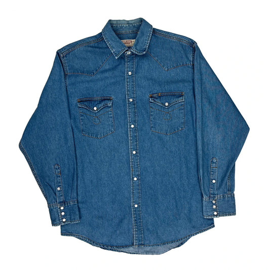 Vintage Big Mac Denim Shirt - Large Blue Cotton