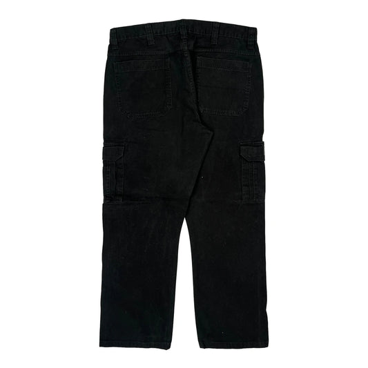 Wrangler Cargo Trousers - 36W 29L Black Cotton